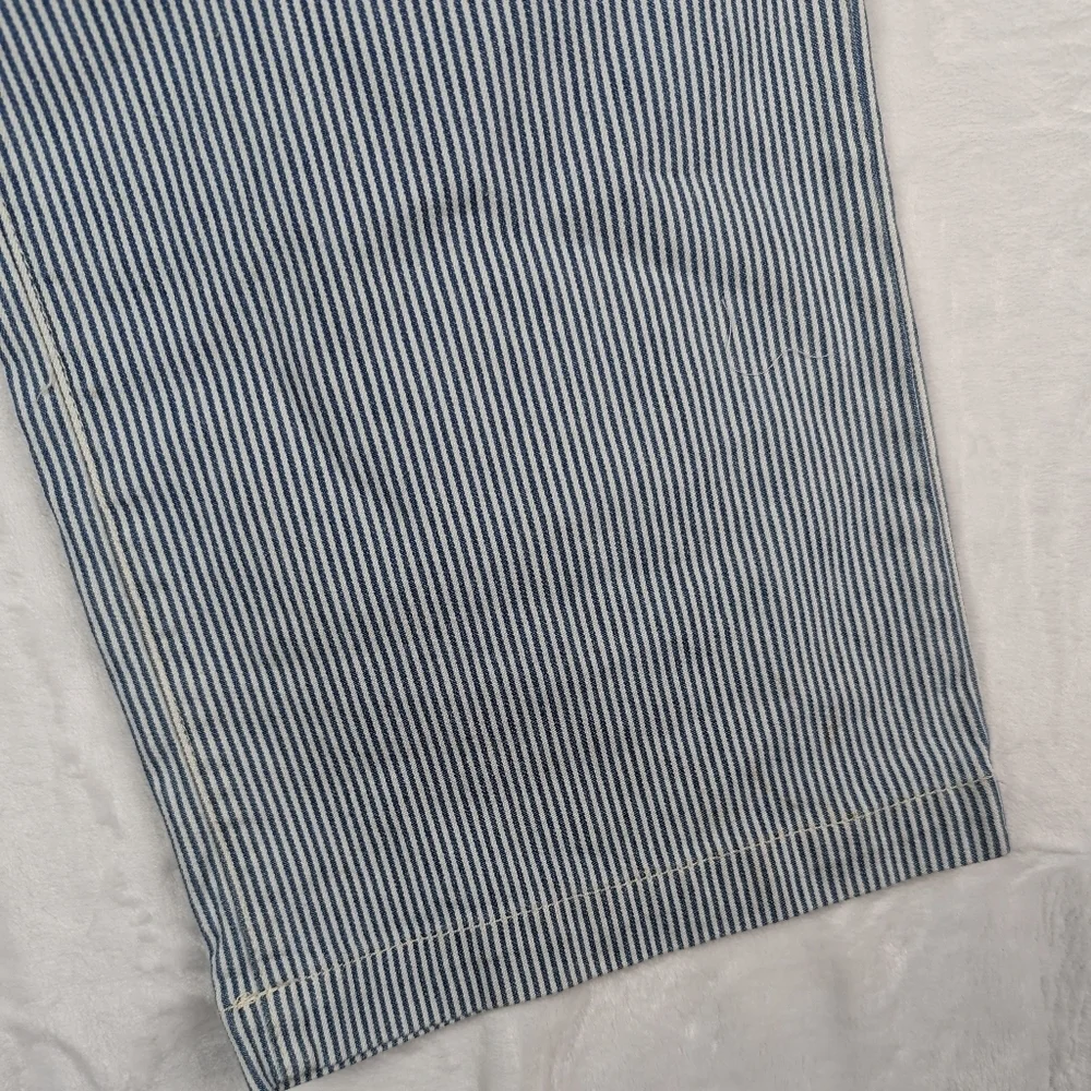 Flying‎ Monkey Wide Leg Cropped Jeans 25 Gaucho Jeans Blue White Stripe Capri